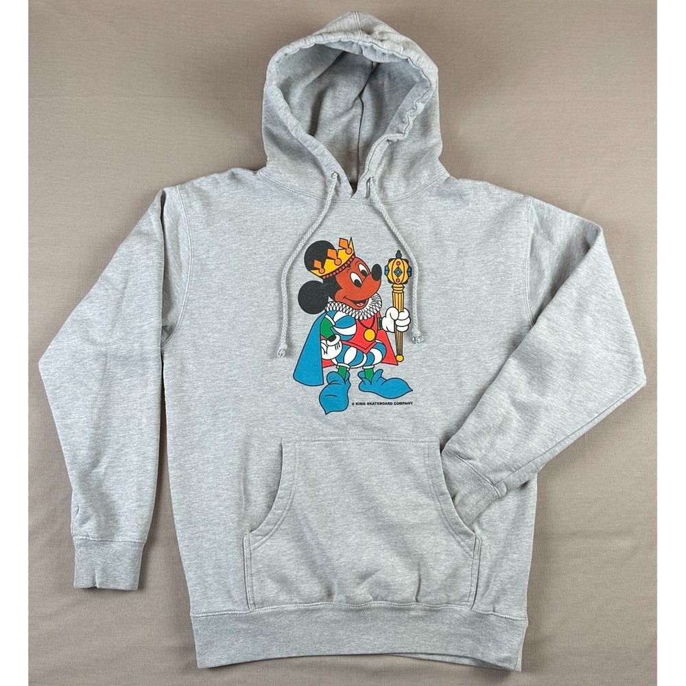VTG Men's King Skateboard Company Mickey Mouse Hoodie Sweater Made in USA Large